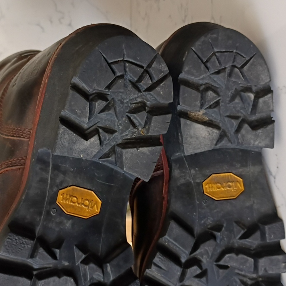 Chippewa Brown Leather Steel Toe Waterproof Work Boots - Picture 11 of 14